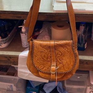 Patricia Nash flowered saddle bag